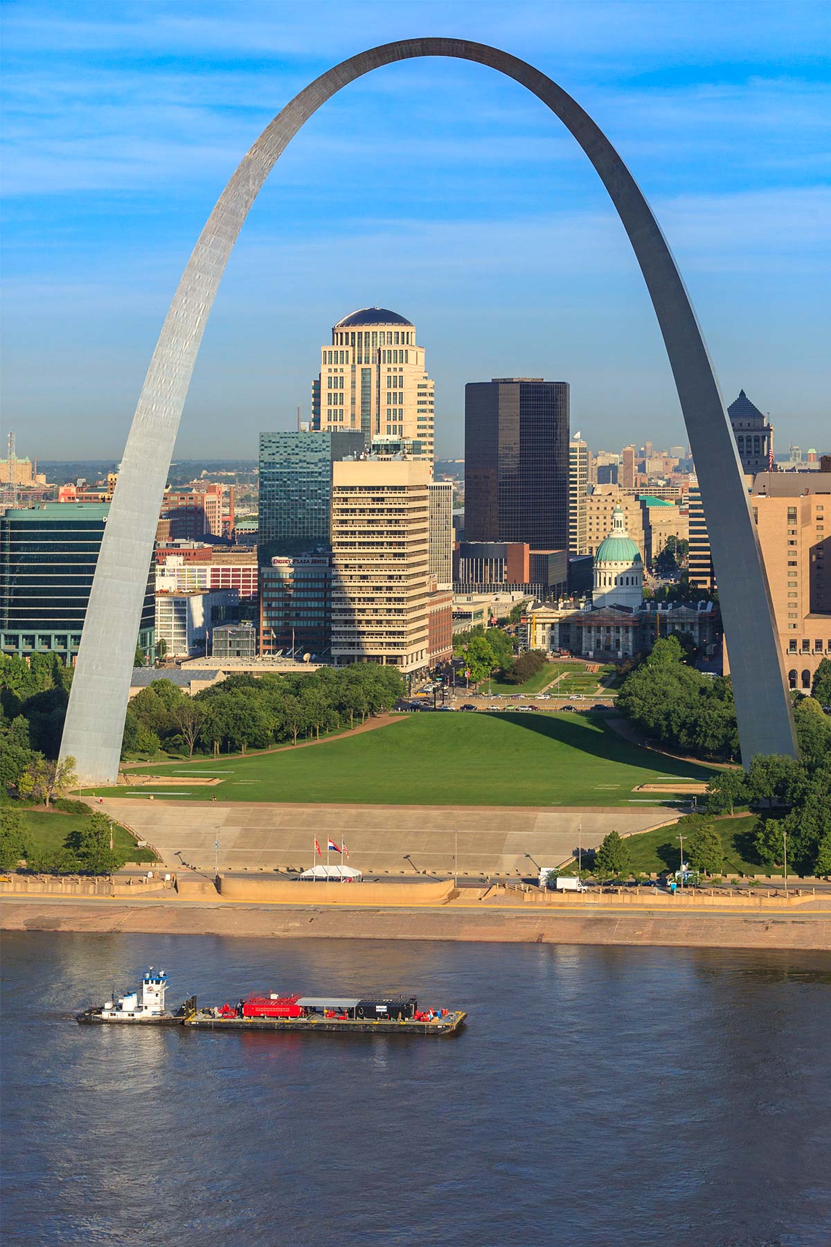 Aerial Photo of The Gateway Arch St Louis