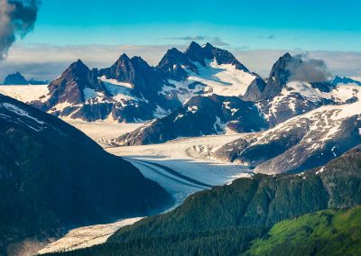 Landscape aerial photography Mendenhall Glacier