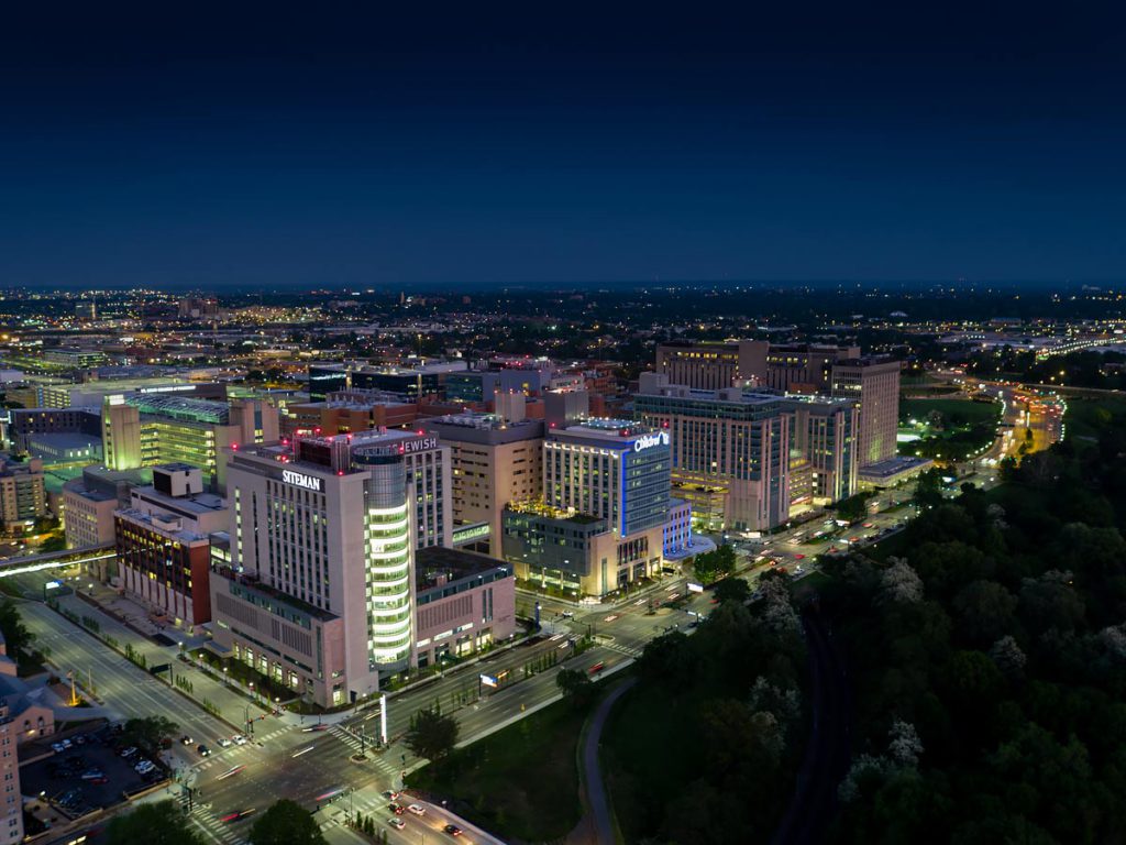 Drone Aerial Photo at Dusk